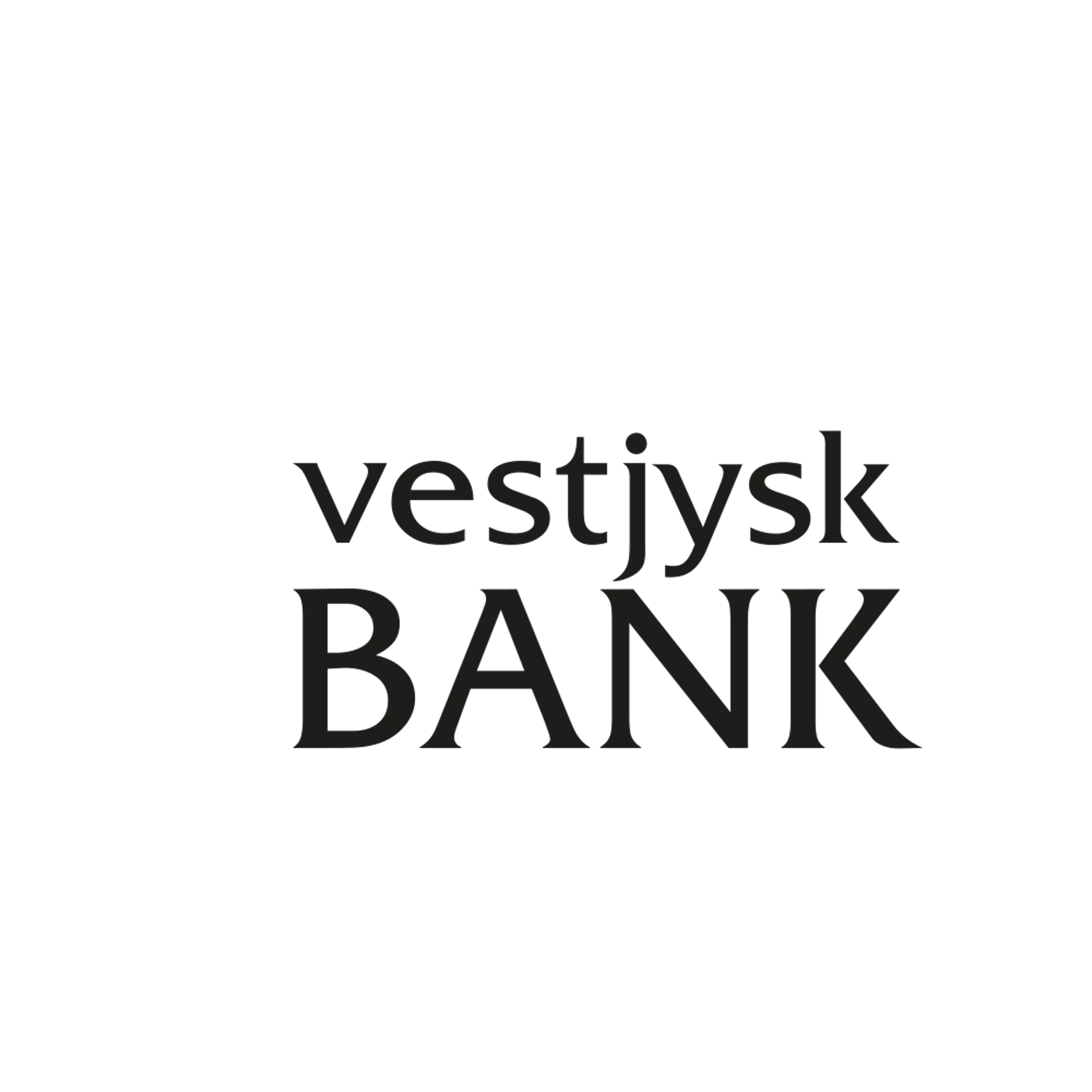 Vestjysk Bank logo i sort 